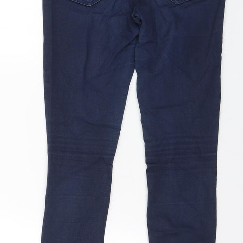 Pieces Womens Blue Cotton Skinny Jeans Size S L30 in Regular Button