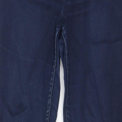 Pieces Womens Blue Cotton Skinny Jeans Size S L30 in Regular Button