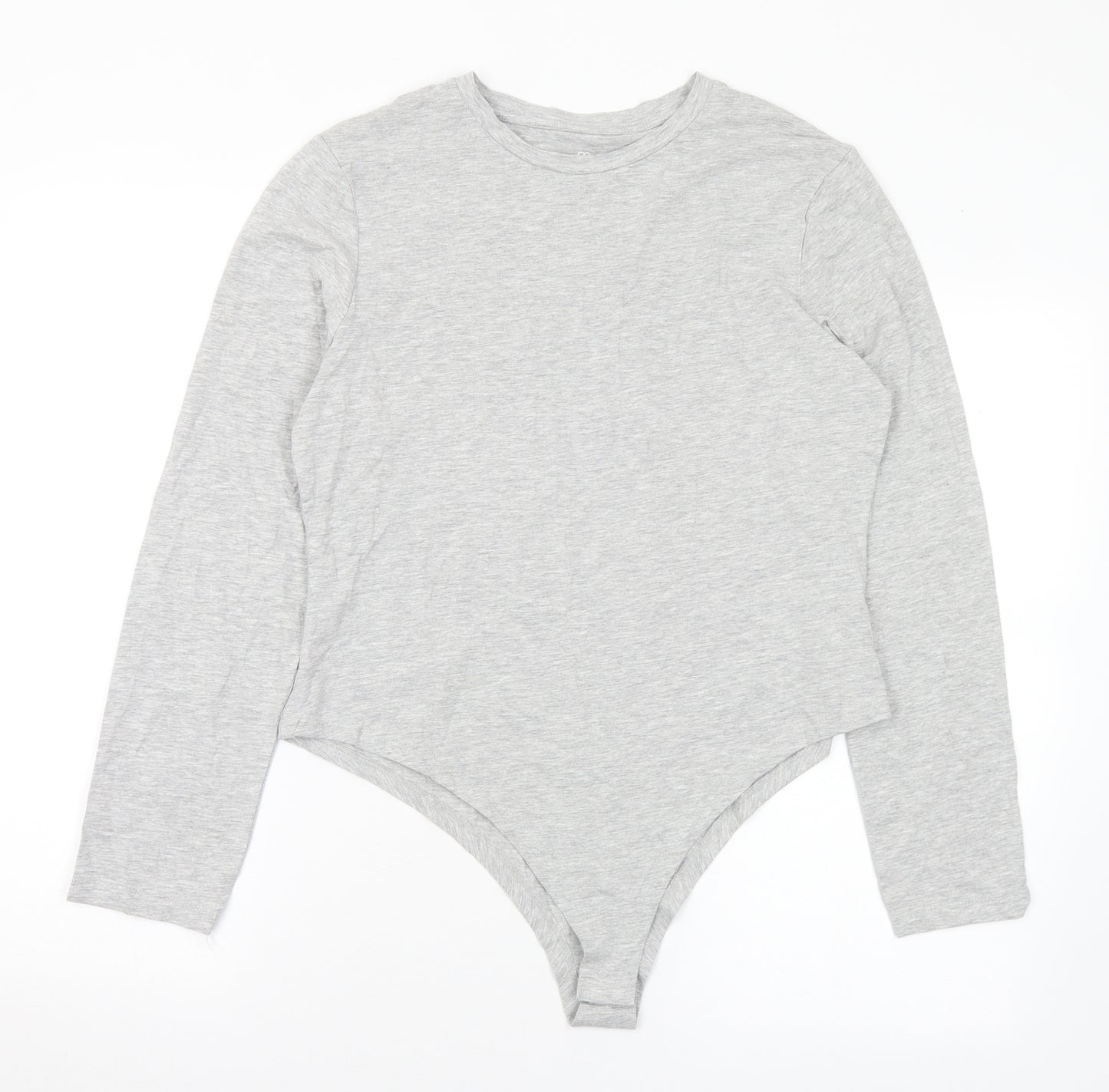 Primark Womens Grey Cotton Bodysuit One-Piece Size 18 Snap - 18-20