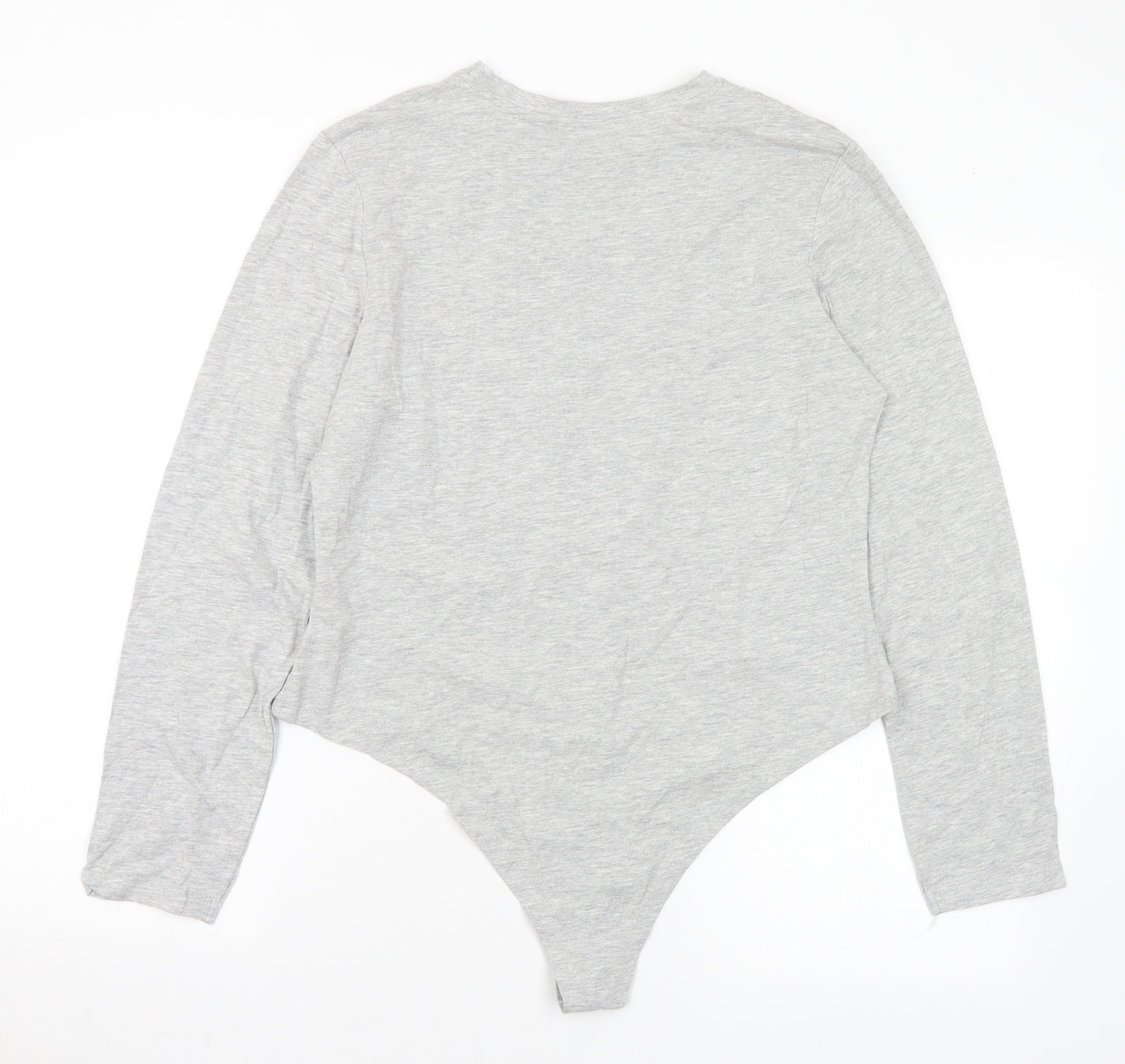 Primark Womens Grey Cotton Bodysuit One-Piece Size 18 Snap - 18-20