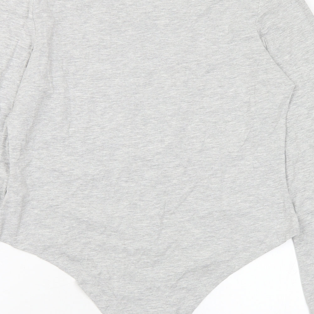 Primark Womens Grey Cotton Bodysuit One-Piece Size 18 Snap - 18-20