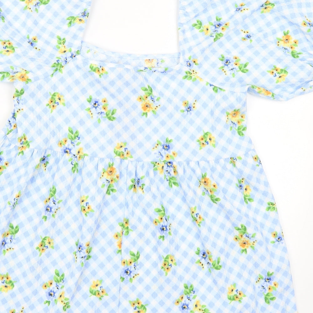 New Look Womens Multicoloured Floral Polyester Basic Blouse Size 14 Off the Shoulder