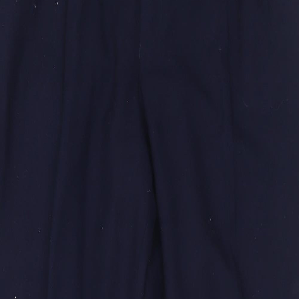 Classic Mens Blue Polyester Trousers Size 36 in L31 in Regular Button