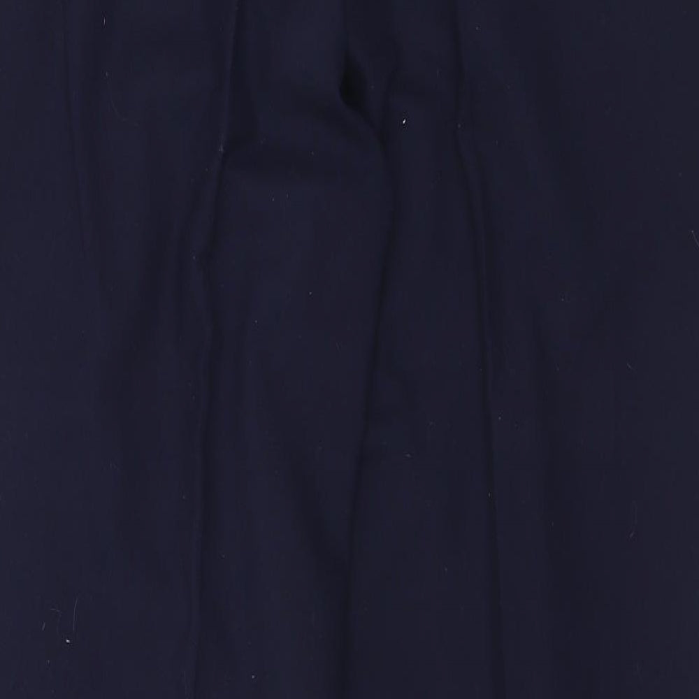 Classic Mens Blue Polyester Trousers Size 36 in L31 in Regular Button