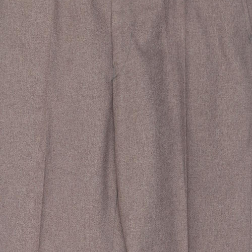 Cavellair Mens Brown Polyester Trousers Size 38 in L29 in Regular