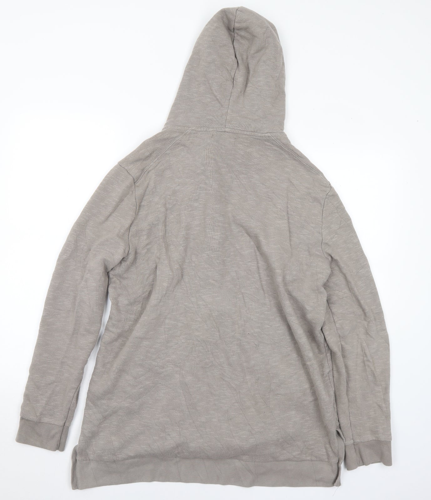 River Island Mens Grey Cotton Full Zip Hoodie Size L