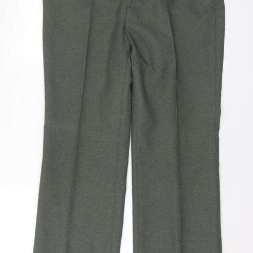 Cavellair Mens Green Polyester Trousers Size 36 in L30 in Regular