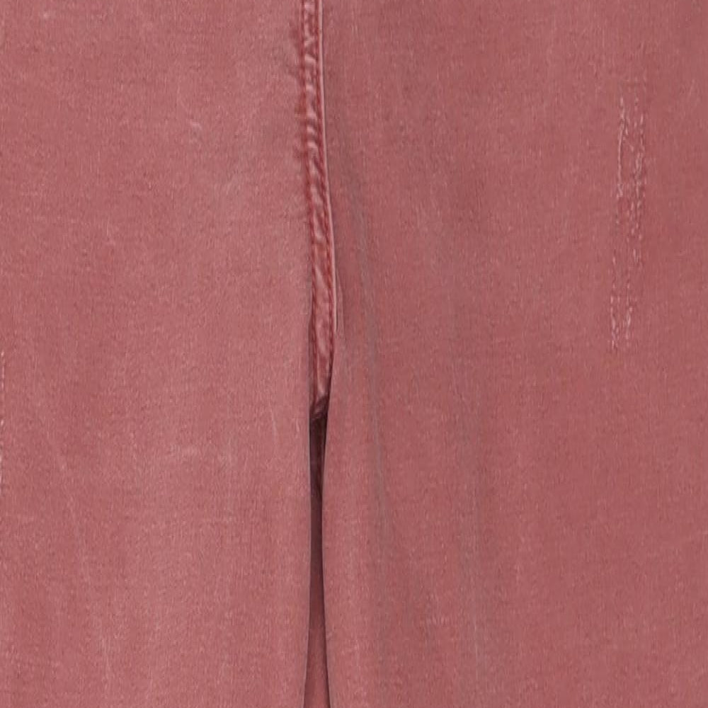 Denim Womens Red Cotton Skinny Jeans Size 10 L27 in Regular Button