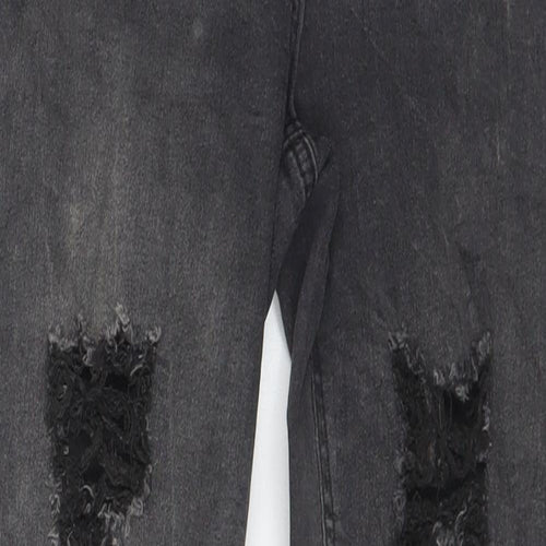 PARISIAN SIGNATURE Womens Black Cotton Skinny Jeans Size 6 L27 in Regular Button