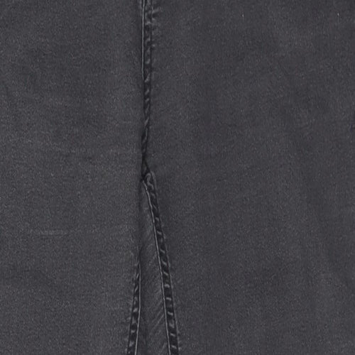 Fransa Womens Black Cotton Straight Jeans Size 12 L29 in Regular Button