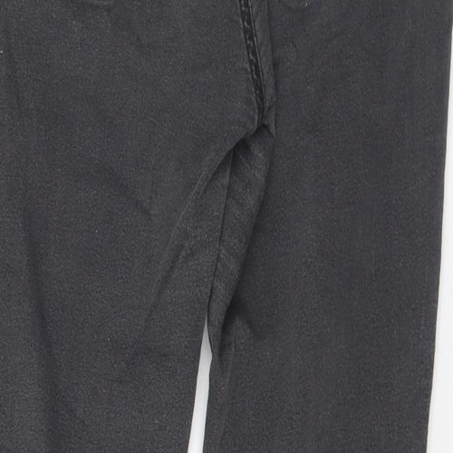 Fransa Womens Black Cotton Straight Jeans Size 12 L29 in Regular Button