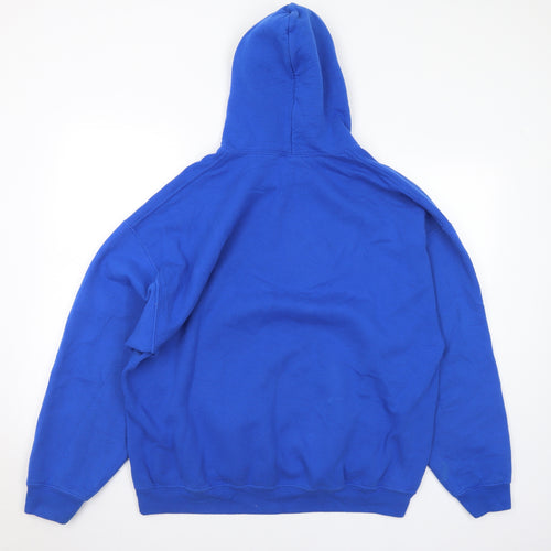 Gildan Mens Blue Cotton Pullover Hoodie Size XL - Tennyson