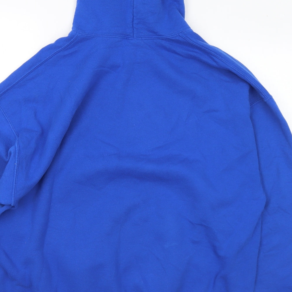 Gildan Mens Blue Cotton Pullover Hoodie Size XL - Tennyson