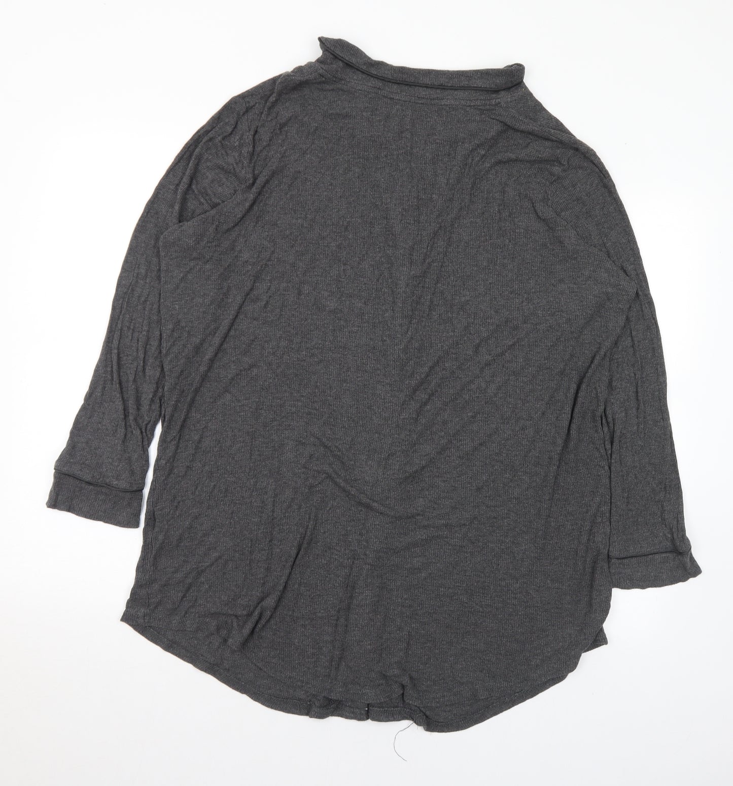 Primark Womens Grey Collared Viscose Cardigan Jumper Size 14