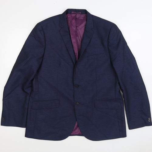 Matalan Mens Blue Polyester Jacket Suit Jacket Size 44