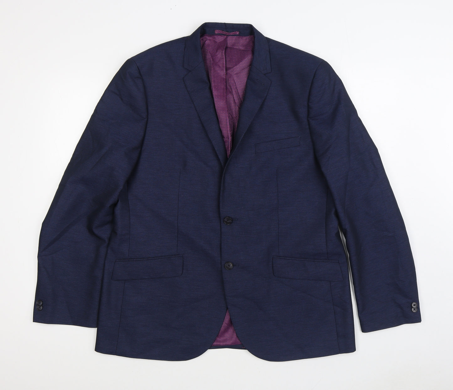 Matalan Mens Blue Polyester Jacket Suit Jacket Size 44