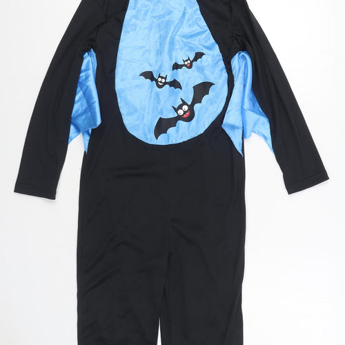 Halloween Boys Black Solid Polyester One Piece Size 9-10 Years Hook & Loop