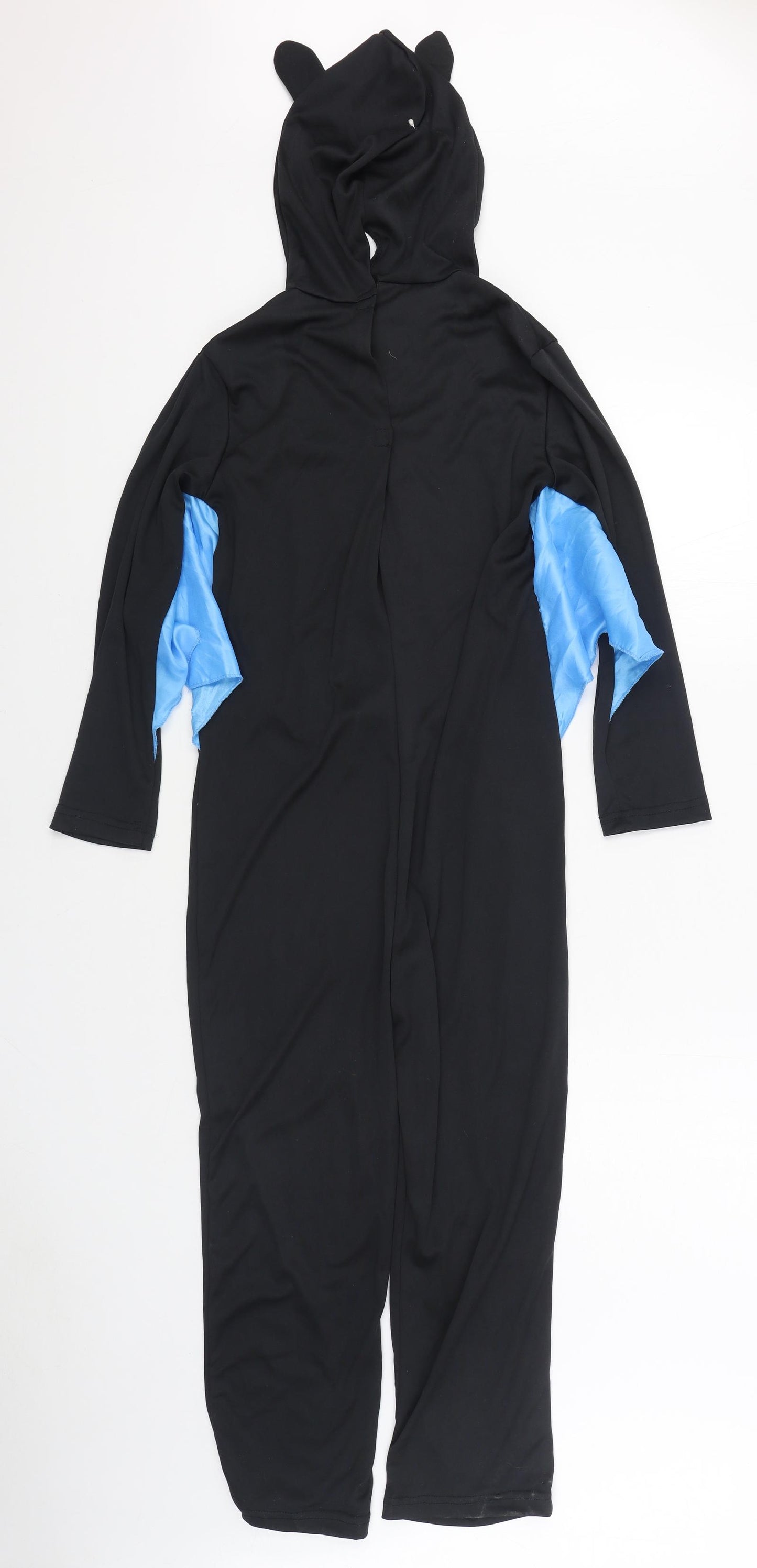 Halloween Boys Black Solid Polyester One Piece Size 9-10 Years Hook & Loop