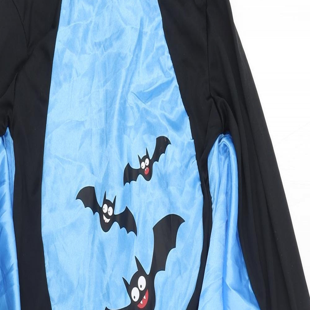 Halloween Boys Black Solid Polyester One Piece Size 9-10 Years Hook & Loop