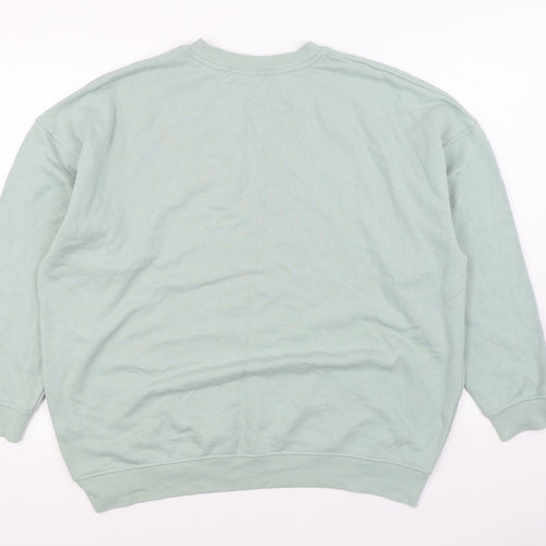 Primark Womens Green Cotton Pullover Sweatshirt Size M Pullover