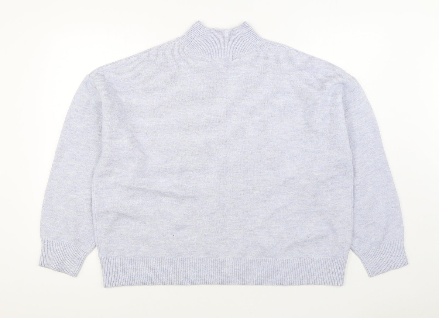 F&F Womens Blue Round Neck Polyester Pullover Jumper Size 14