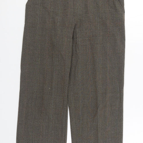 Briggs New York Womens Brown Cotton Trousers Size 10 L25 in Regular