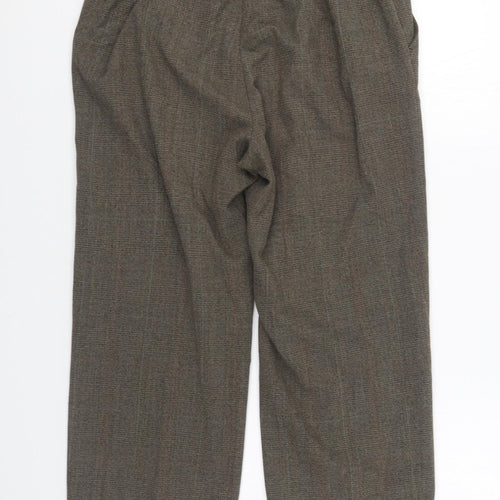 Briggs New York Womens Brown Cotton Trousers Size 10 L25 in Regular