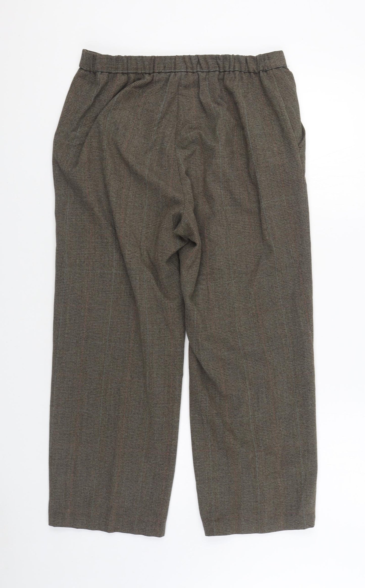 Briggs New York Womens Brown Cotton Trousers Size 10 L25 in Regular