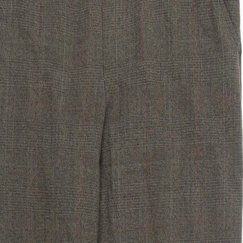 Briggs New York Womens Brown Cotton Trousers Size 10 L25 in Regular