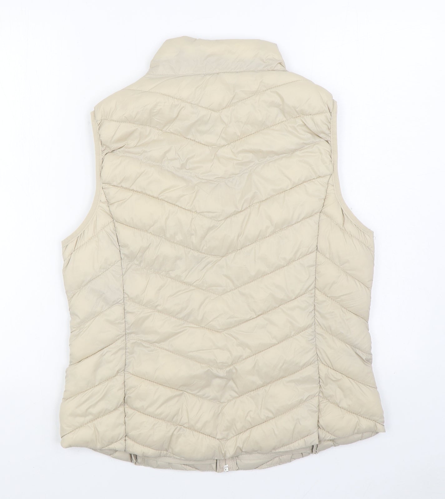 Primark Womens Beige Gilet Jacket Size M Zip
