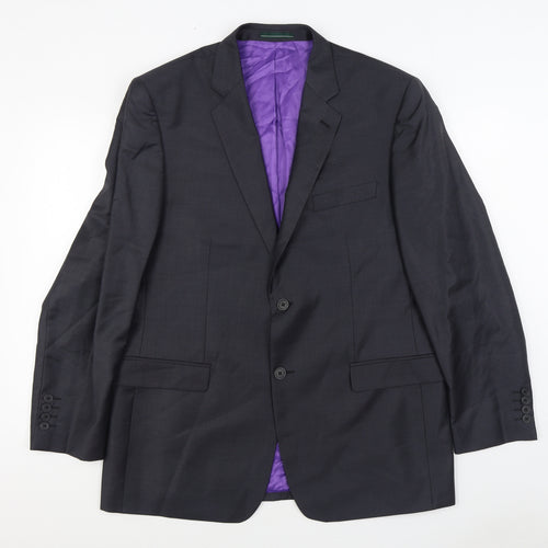 Greenwoods Mens Grey Polyester Jacket Suit Jacket Size 44