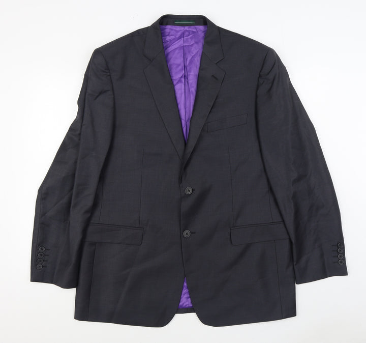 Greenwoods Mens Grey Polyester Jacket Suit Jacket Size 44