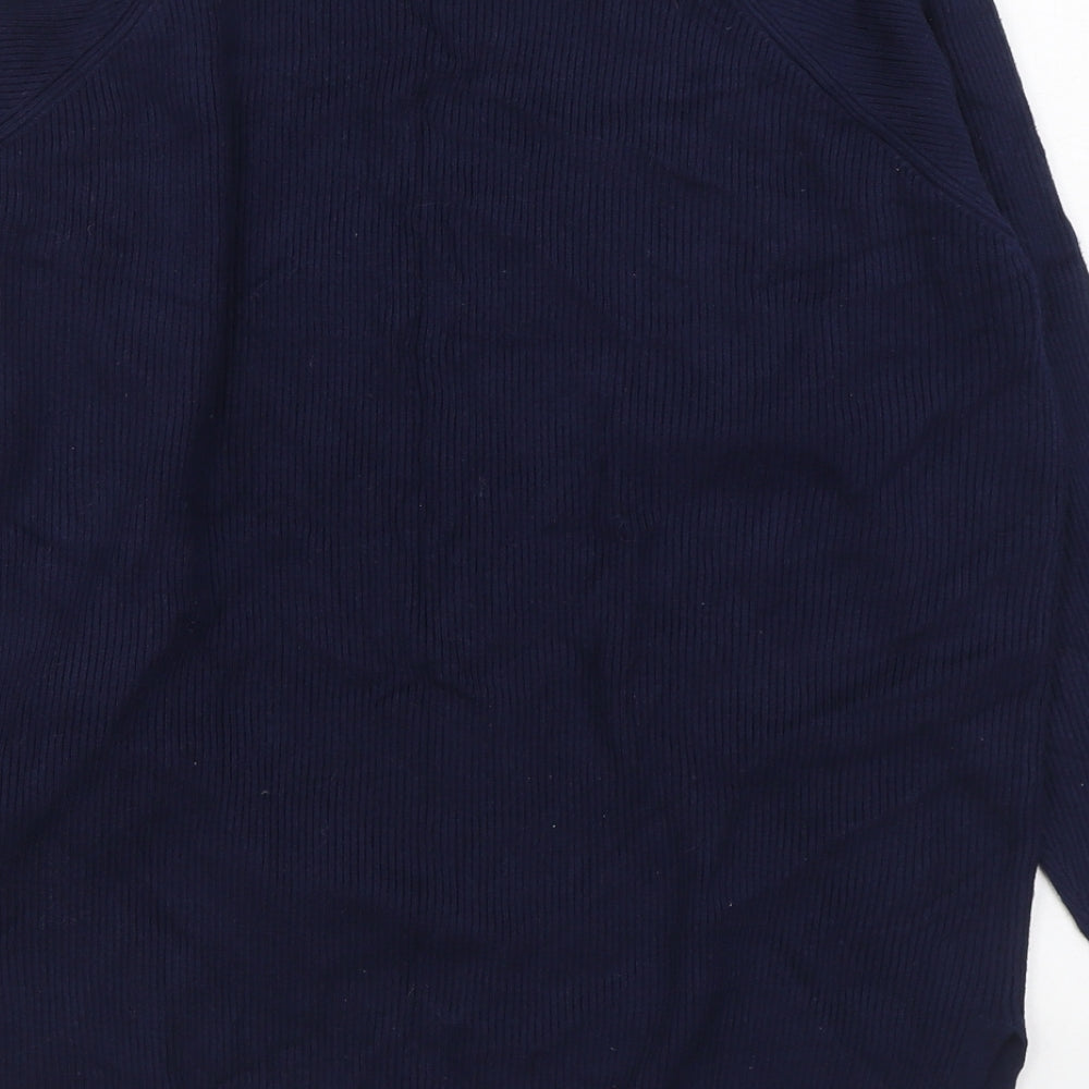 Marks and Spencer Womens Blue V-Neck Viscose Cardigan Jumper Size M
