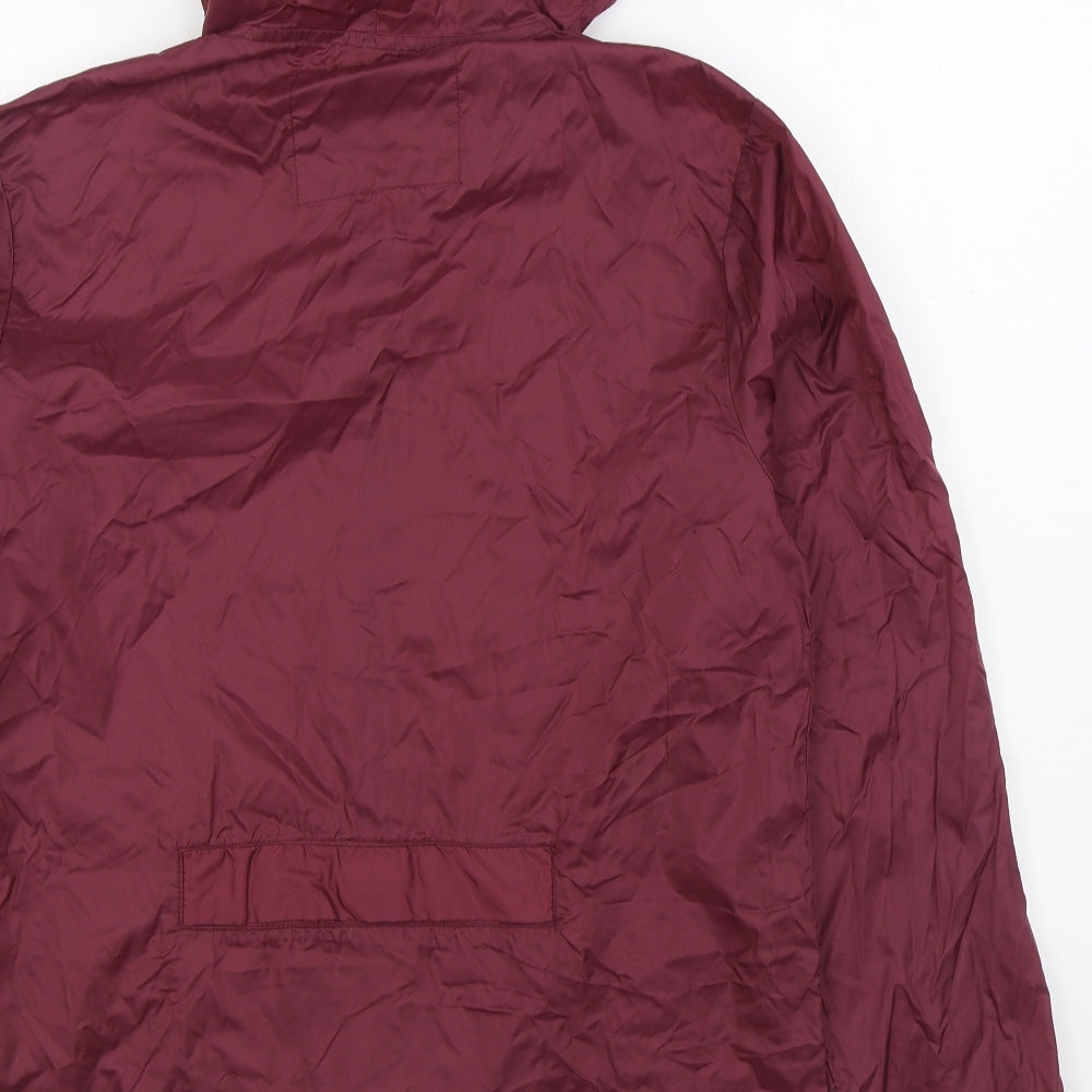 Cedar Wood State Mens Red Rain Coat Coat Size S Zip