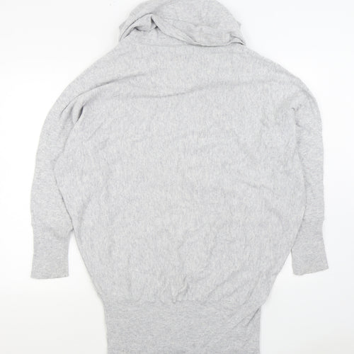 LOVE ME TENDER Womens Grey Cowl Neck Cotton Pullover Jumper Size 18