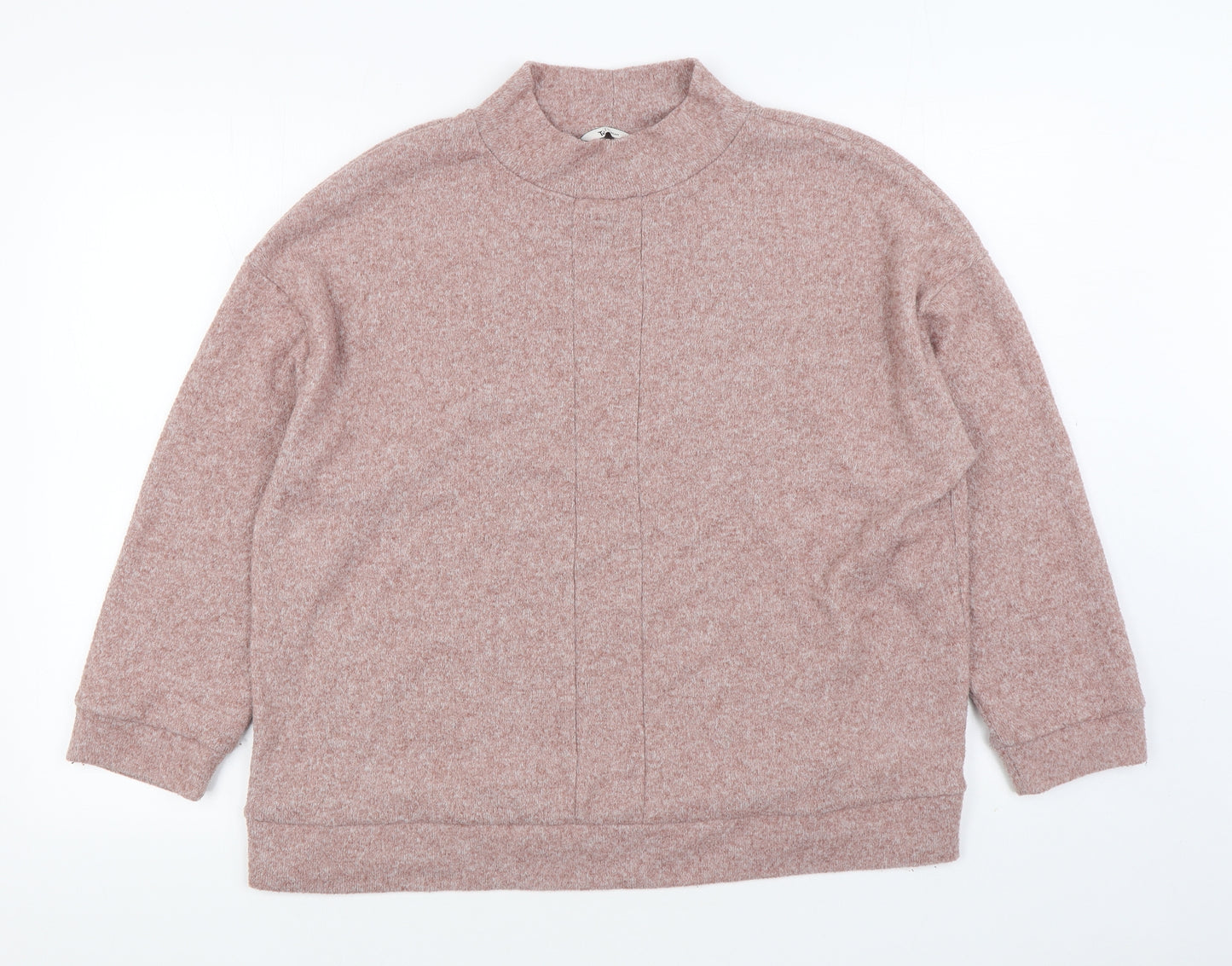 TU Womens Pink Round Neck Polyester Pullover Jumper Size 16