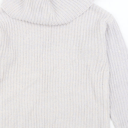 Avenue Womens Blue Roll Neck Acrylic Pullover Jumper Size 16