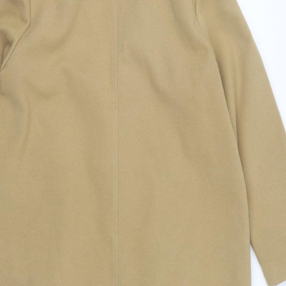 New Look Womens Brown Overcoat Coat Size 14 Button