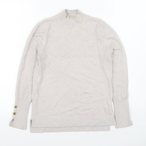 Primark Womens Grey Round Neck Acrylic Pullover Jumper Size XS