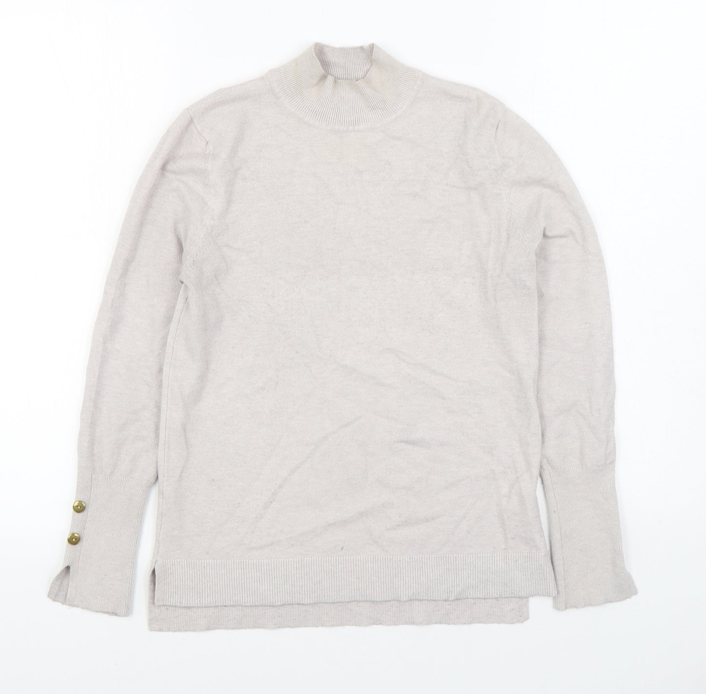 Primark Womens Grey Round Neck Acrylic Pullover Jumper Size XS