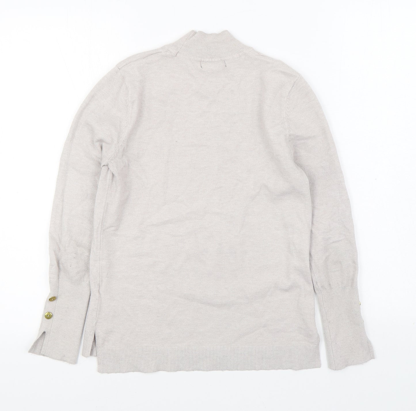 Primark Womens Grey Round Neck Acrylic Pullover Jumper Size XS