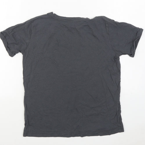 Dunnes Stores Womens Grey 100% Cotton Basic T-Shirt Size S Round Neck