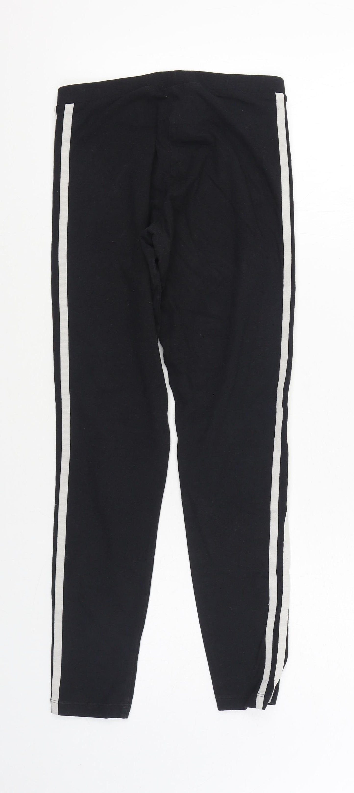 adidas Womens Black Cotton Jogger Leggings Size 8 L26 in