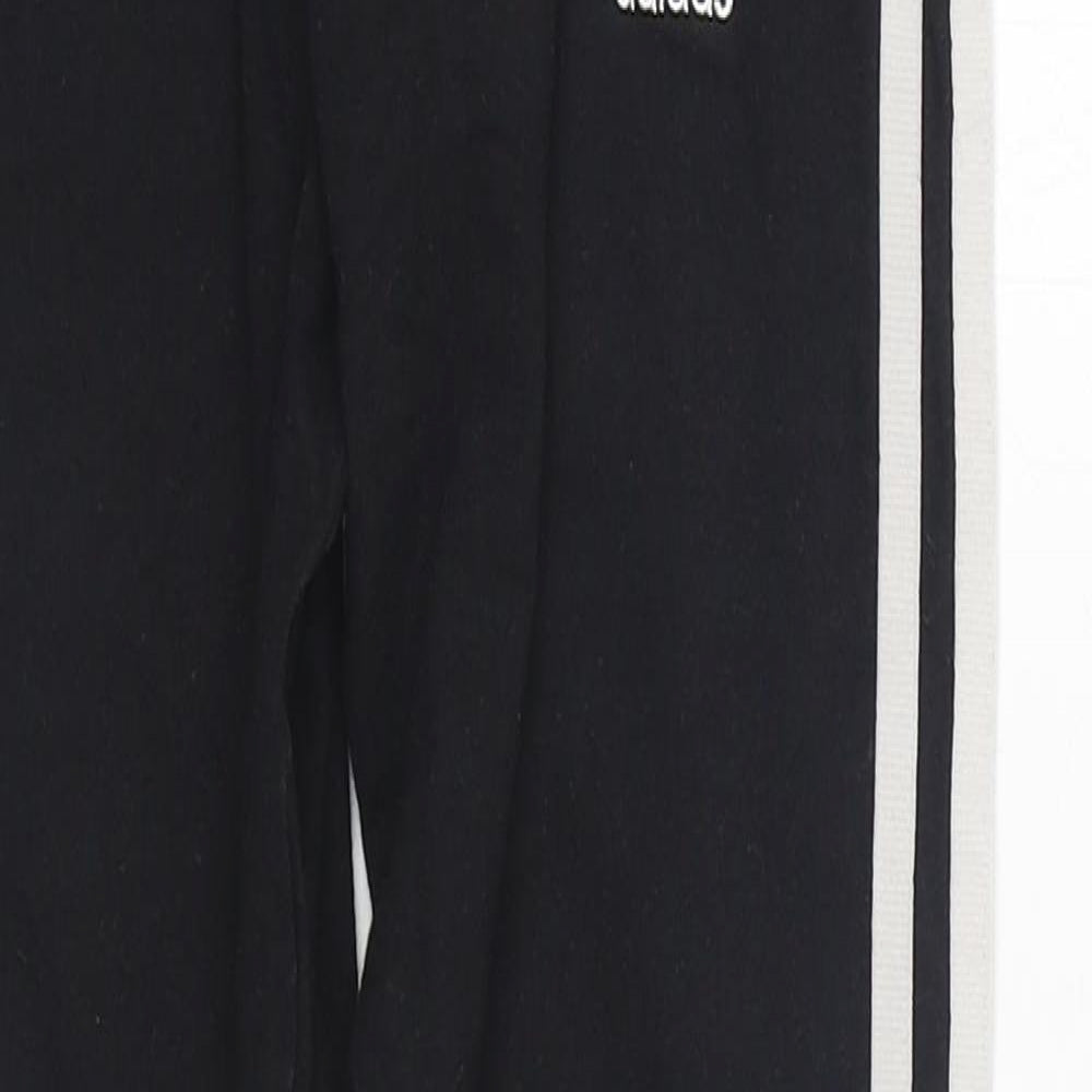adidas Womens Black Cotton Jogger Leggings Size 8 L26 in