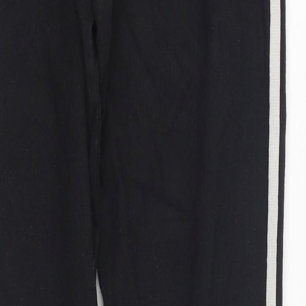 adidas Womens Black Cotton Jogger Leggings Size 8 L26 in