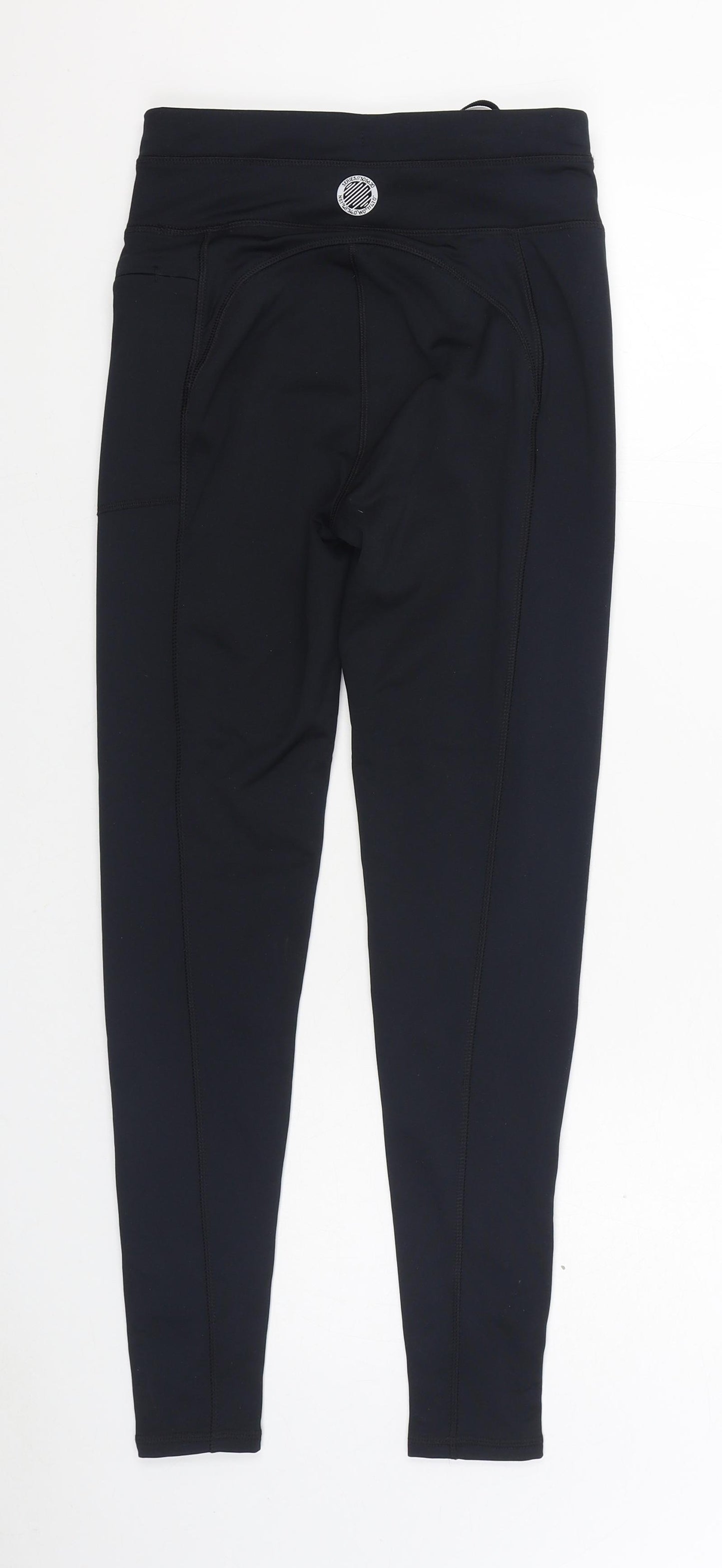 F&F Womens Black Polyester Jogger Leggings Size 8 L28 in