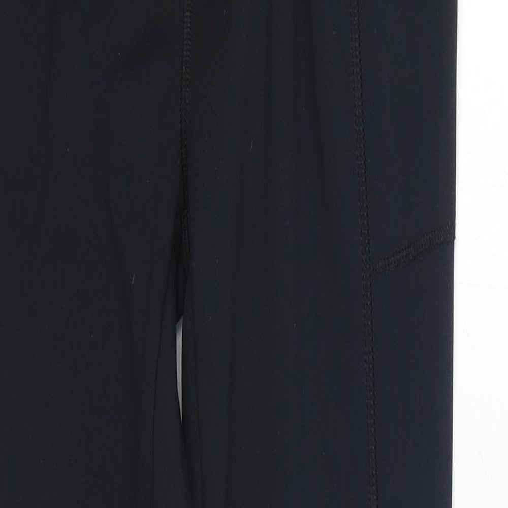 F&F Womens Black Polyester Jogger Leggings Size 8 L28 in