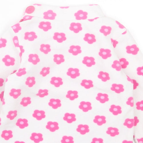 Mothercare Girls White Floral Basic Coat Jacket Size 3-4 Years Button - Peppa pig