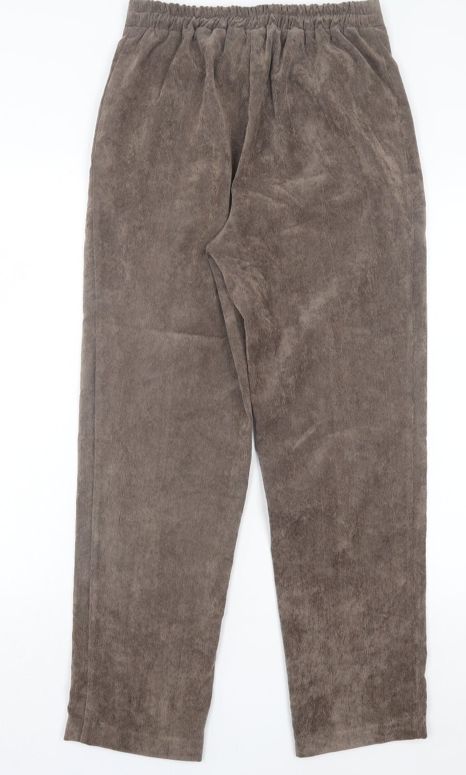 Afibel Womens Brown Polyester Trousers Size 12 L28 in Regular