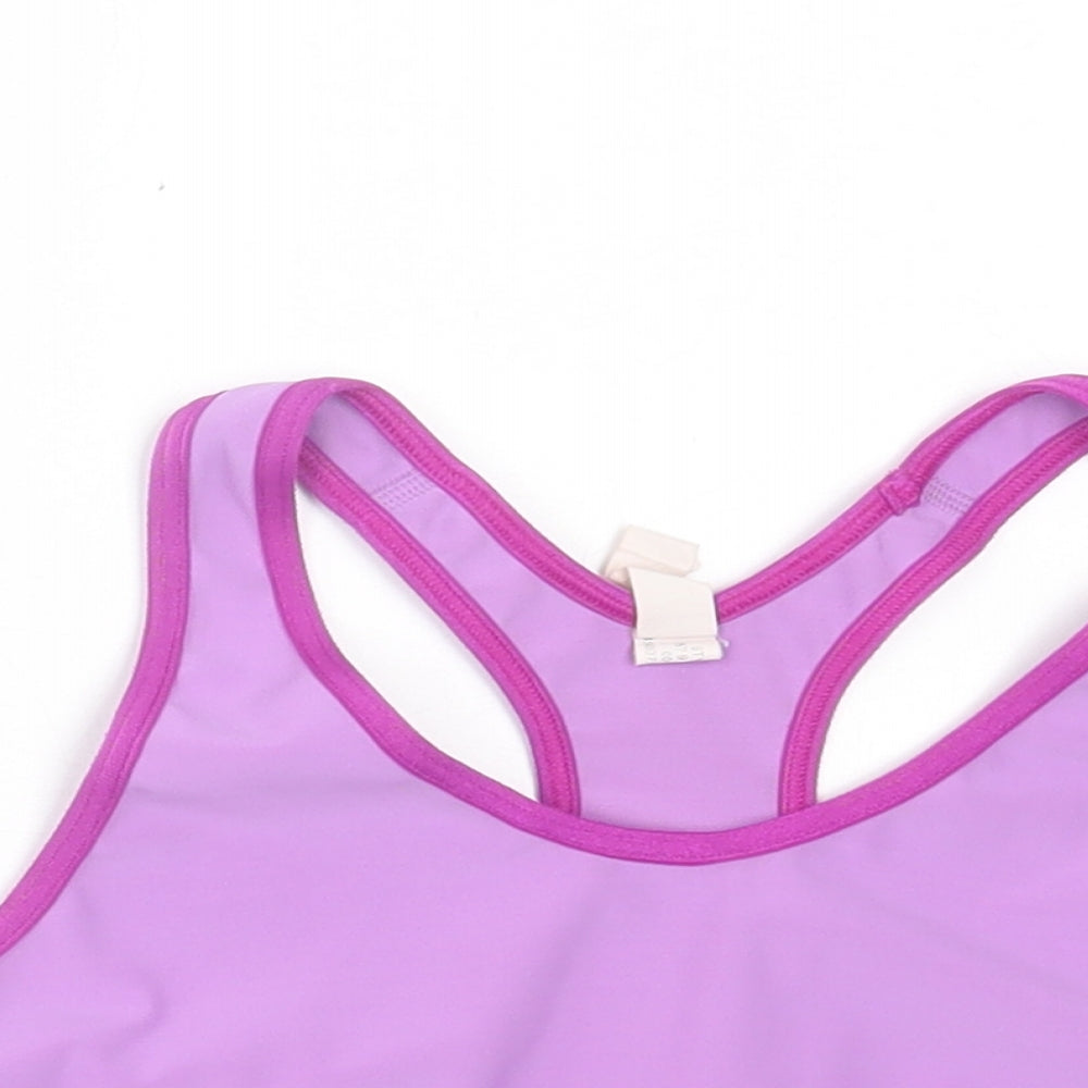 Under armour Womens Purple Polyester Cropped Tank Size S Scoop Neck Pullover